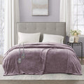 Gracie Mills Ultra Soft Knitted Electric Blanket w/20 Heat Level Settings - Full, Lavender -BR54-0655