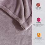 Gracie Mills Ultra Soft Knitted Electric Blanket w/20 Heat Level Settings - Full, Lavender -BR54-0655
