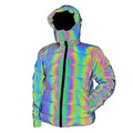 Men Reflecting Rainbow Winter Streetwear Windbreaker Jacket