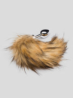 DOMINIX Deluxe Stainless Steel Medium Faux Fox Tail Butt Plug, Silver