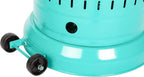 61130 All Seasons Patio Heater with Wheels 46,000 BTU Output Electronic Ignition System Portable Outdoor Propane Heater For Commercial &amp; Residential - Aqua Blue