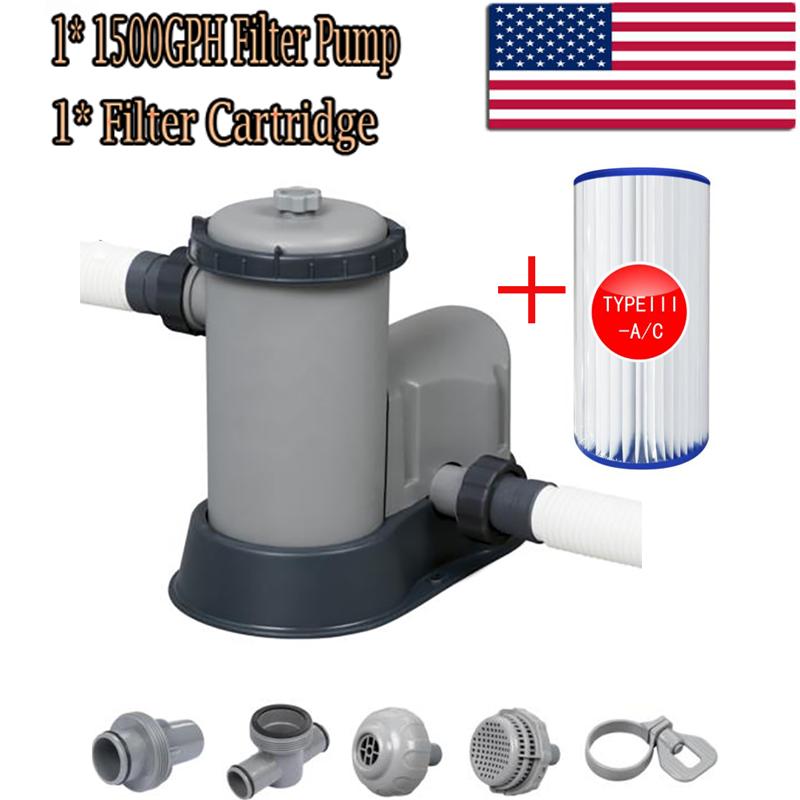 newest bestway flowclear 1500 gph filter pump above ground swimming pool tool