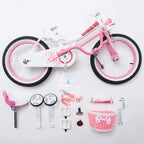 Royalbaby Jenny Princess Pink Girls Bike with Training Wheels and Basket, Best Gifts for Girls. 12 Inch, 14 Inch, 16 Inch Avaliable (Pink, 14 Inch)