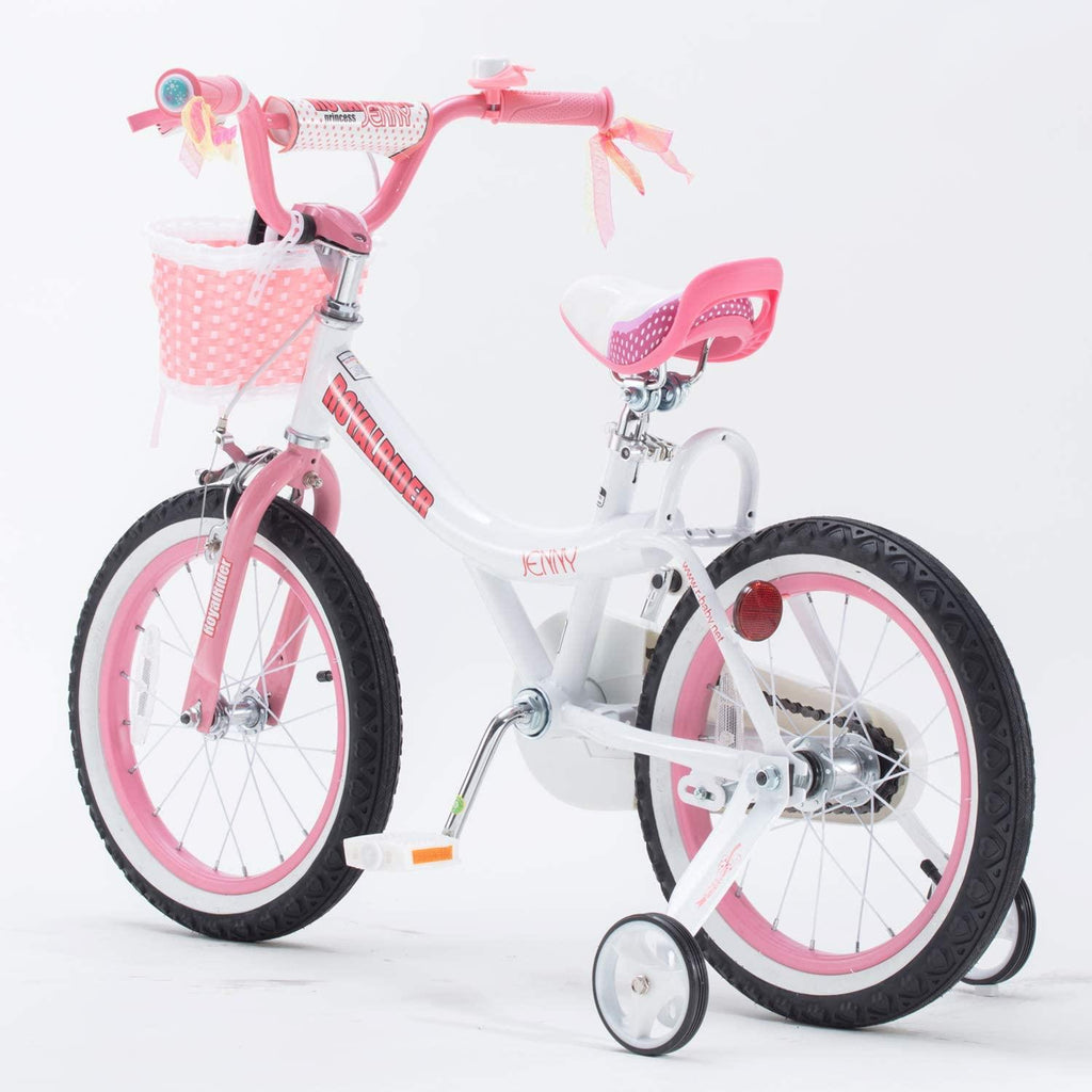 Royalbaby Jenny Princess Pink Girls Bike with Training Wheels and Basket, Best Gifts for Girls. 12 Inch, 14 Inch, 16 Inch Avaliable (Pink, 14 Inch)