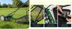 Manual Lawn Mower, 14 Inch 5-Blade Walk-Behind Cordless Grass Cutter with 7 Gallon Removable Grass Collect Bag, Adjustable Cutting Heights, Push Reel Lawn Mower for Yard, Garden