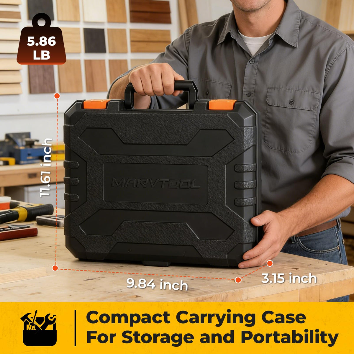 140 Piece Basic Tool Set, Portable Tool Box with Cordless Drill, Home Repair Hand Tool Kit, General Household Drill Set, Toolbox with StoraCase for Homeowner, DIY, Handyman, Women, Men