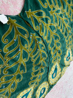 NWT Anthropologie Velvet Peacock Beaded Embroidered Christmas Tree Skirt 60"