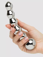 Desire Luxury Beaded Stainless Steel Dildo, Silver