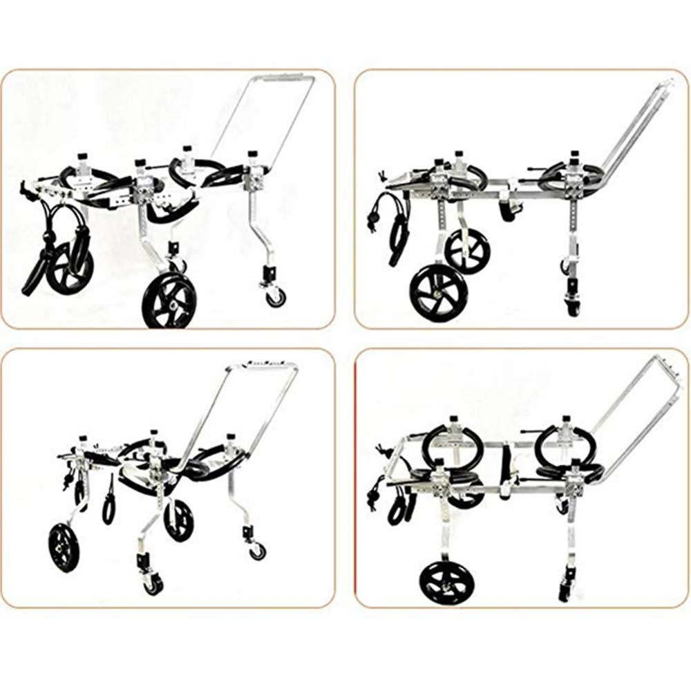 4 Wheel Dog Wheelchair,Adjustable Full Body Support Cart Pet Auxiliary WalDevice Hind Leg Rehabilitation Auxiliary Car,XXL