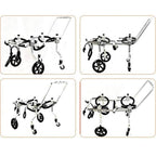 4 Wheel Dog Wheelchair,Adjustable Full Body Support Cart Pet Auxiliary WalDevice Hind Leg Rehabilitation Auxiliary Car,XXL