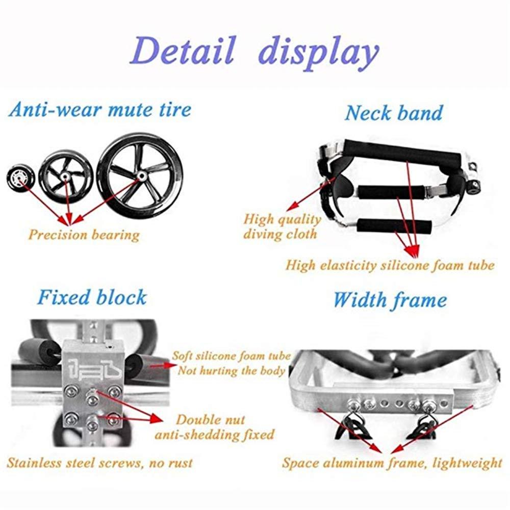 4 Wheel Dog Wheelchair,Adjustable Full Body Support Cart Pet Auxiliary WalDevice Hind Leg Rehabilitation Auxiliary Car,XXL