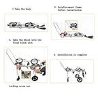 4 Wheel Dog Wheelchair,Adjustable Full Body Support Cart Pet Auxiliary WalDevice Hind Leg Rehabilitation Auxiliary Car,XXL