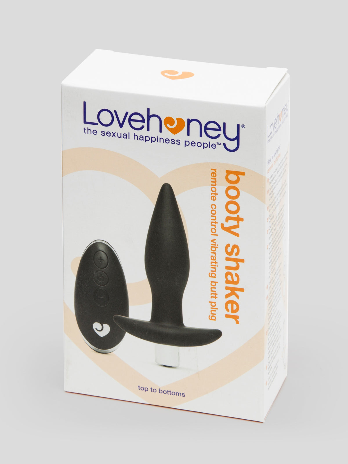 Lovehoney Booty Shaker 10 Function Remote Control Vibrating Butt Plug, Black