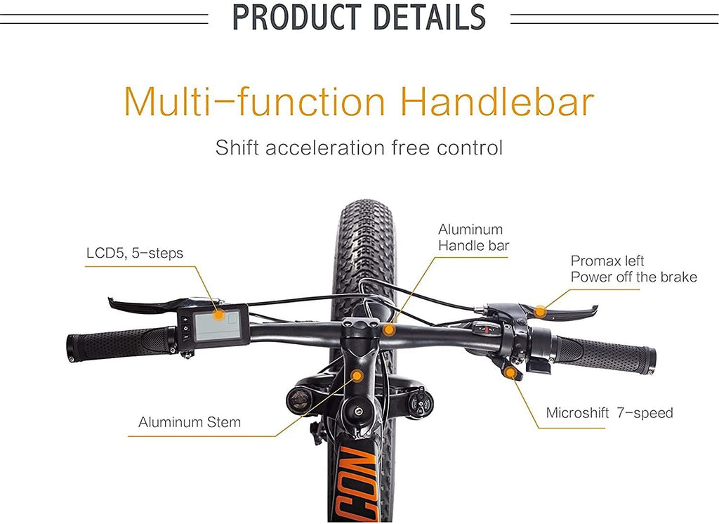 750W Fat Tire Electric Bike Adults BAFAGN Motor Electric Mountain E-Bike Samsung 48V Lithium Battery  7-Speed Snow Bicycle E Bikes UL GCC