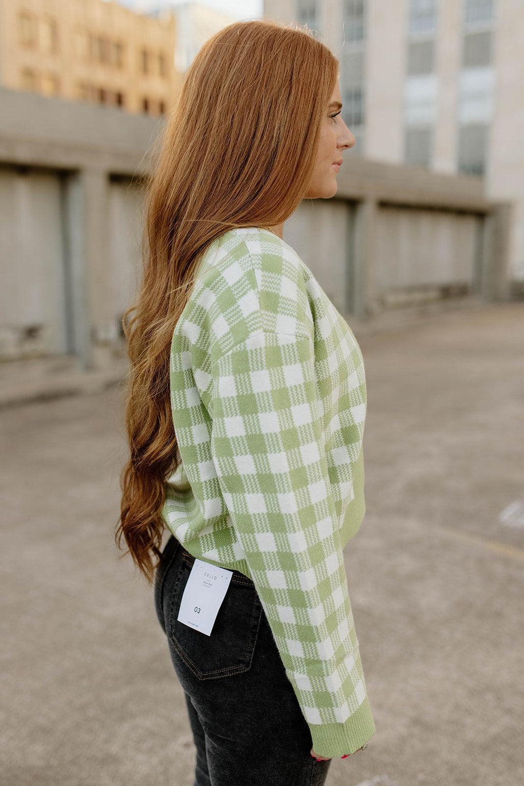 cardigan top set - kiwi