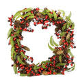 24 in. Unlit Red and Black Berry and Pine Cone Artificial Christmas Wreath