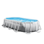 26795EH Prism Frame 16.5ft x 9ft 48in Outdoor Frame Above Ground Oval Swimming Pool Set with Filter Pump, Pool Cover,