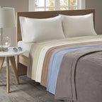 Gracie MIlls Soft Microfleece Electric Heated Blanket, Full, Blue -BR54-0184