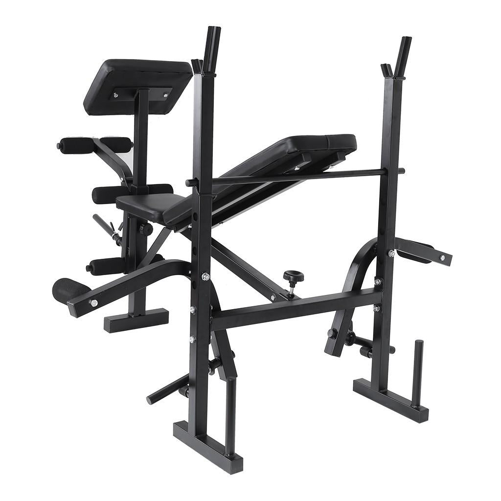 Adjustable Weight Lift Bench Rack Set Fitness Barbell Dumbbell Workout