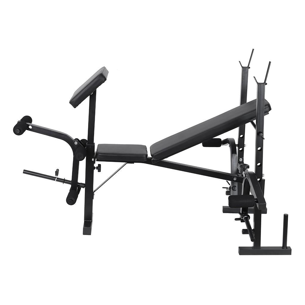 Adjustable Weight Lift Bench Rack Set Fitness Barbell Dumbbell Workout