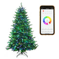 7ft App-Controlled Pre-lit Christmas Tree Multicolor Lights w/ 15 Modes
