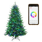 7ft App-Controlled Pre-lit Christmas Tree Multicolor Lights w/ 15 Modes