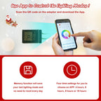 7ft App-Controlled Pre-lit Christmas Tree Multicolor Lights w/ 15 Modes
