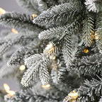 Holiday Time Prelit 350 LED Clear Lights, Hamilton Flocking Index Pine Artificial Christmas Tree, 7'
