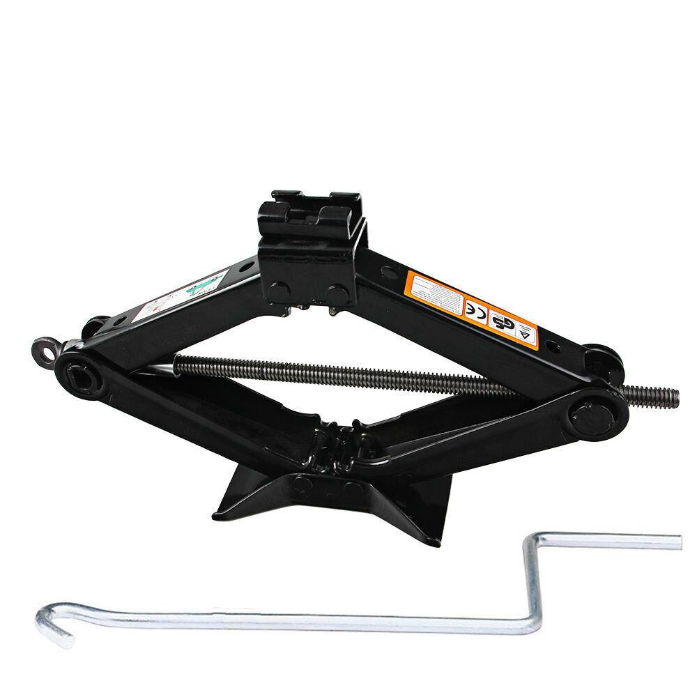 4PCS 2Ton RV Camper Leveling Scissor Jacks Trailer Stabilizer w/Handle Black