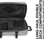 Tranverz - Suitcase with Wheels - Rolling Luggage for Travel with TSA Lock, 2 Wheels, 2 Compartments, and Compression Straps - L, Sunday Grey