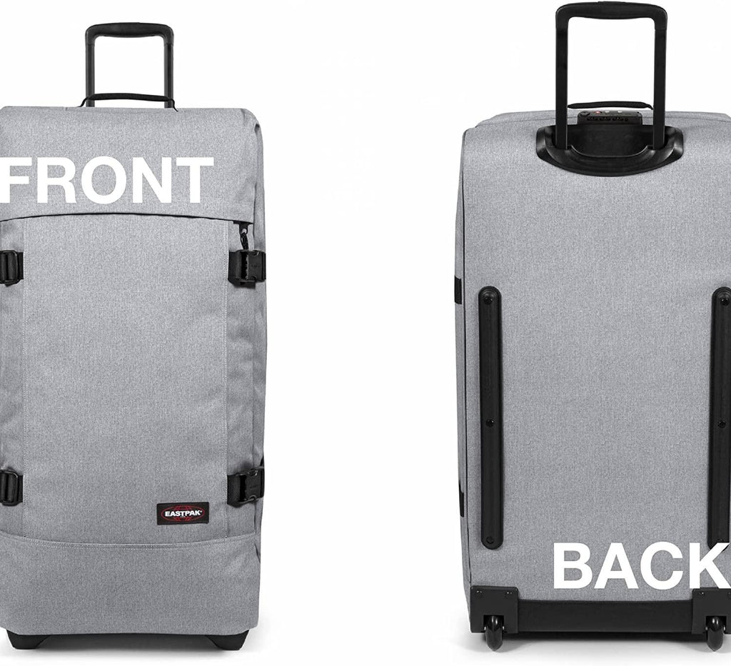 Tranverz - Suitcase with Wheels - Rolling Luggage for Travel with TSA Lock, 2 Wheels, 2 Compartments, and Compression Straps - L, Sunday Grey