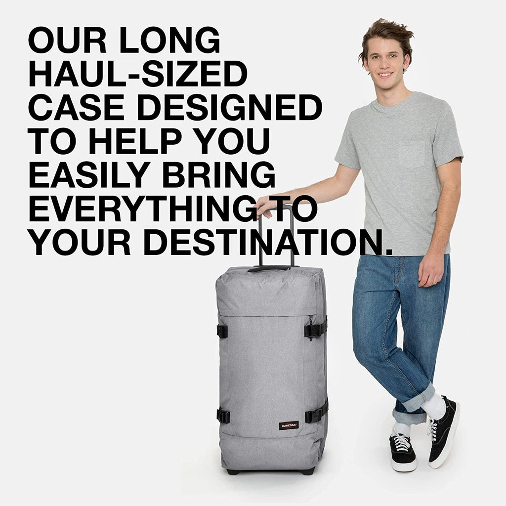 Tranverz - Suitcase with Wheels - Rolling Luggage for Travel with TSA Lock, 2 Wheels, 2 Compartments, and Compression Straps - L, Sunday Grey