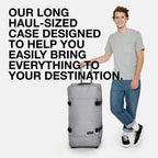 Tranverz - Suitcase with Wheels - Rolling Luggage for Travel with TSA Lock, 2 Wheels, 2 Compartments, and Compression Straps - L, Sunday Grey
