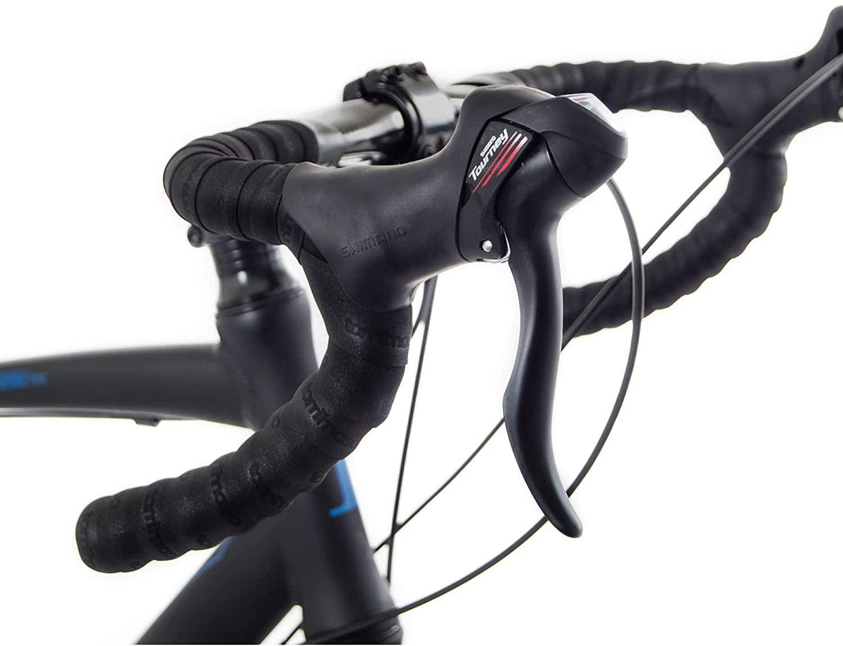 Tommaso Siena  Tourney Gravel Adventure Bike with Disc Brakes, Extra Wide Tires, Perfect for Road Or Dirt Touring, Matte Black