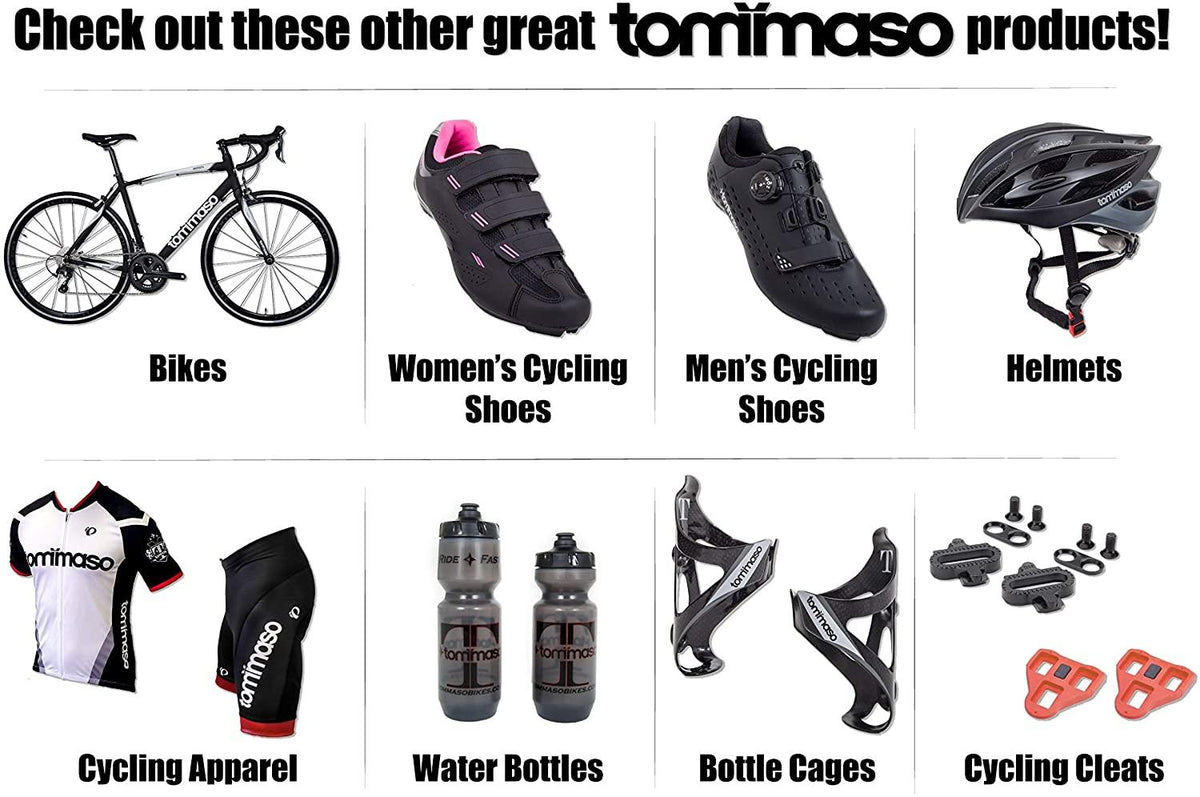 Tommaso Siena  Tourney Gravel Adventure Bike with Disc Brakes, Extra Wide Tires, Perfect for Road Or Dirt Touring, Matte Black
