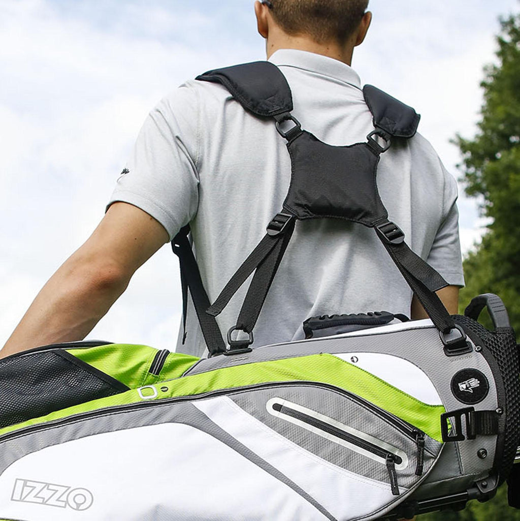 Izzo Golf Lite Carry-Stand Bag with Dual Shoulder Strap, Black