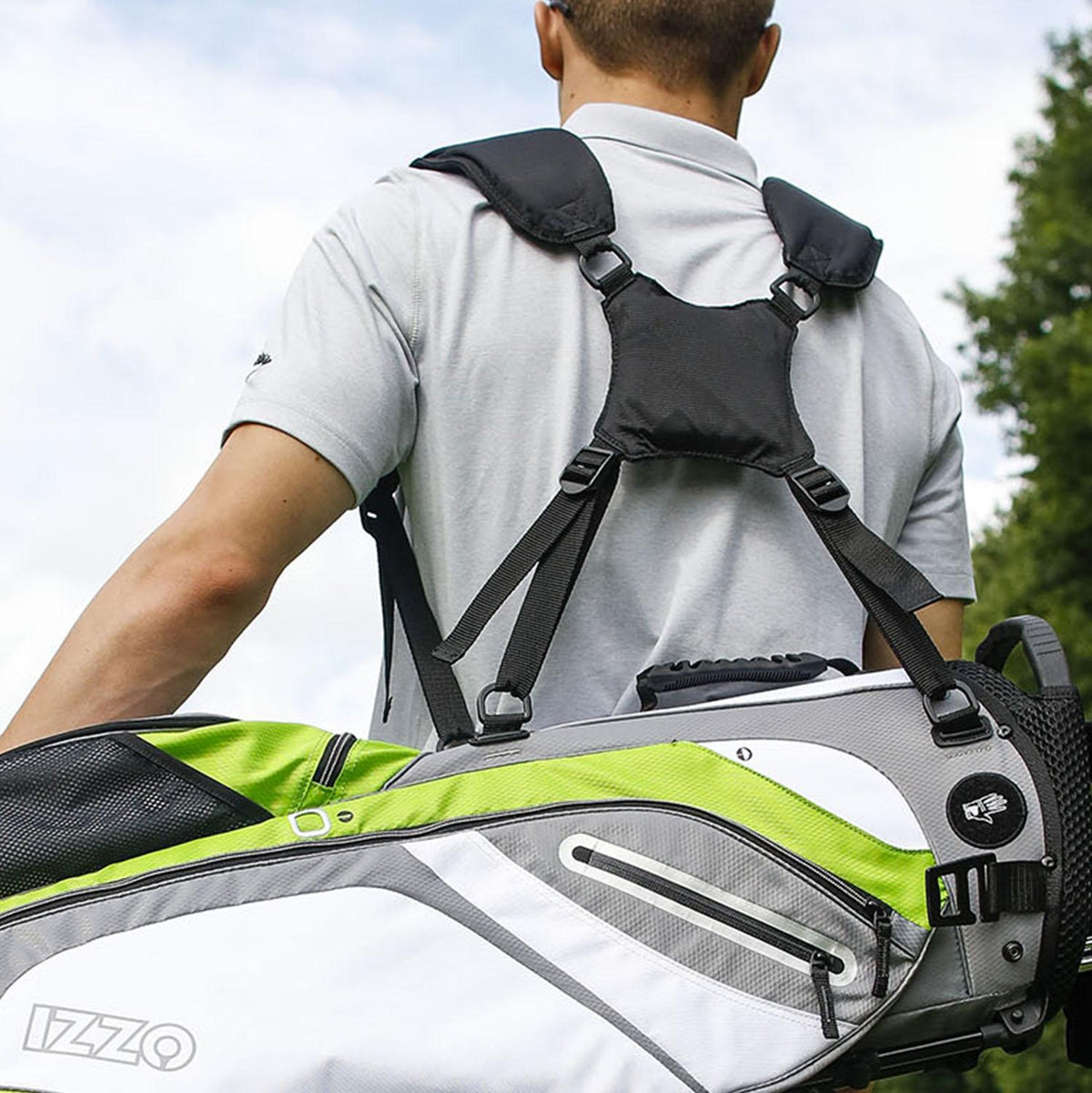 Izzo Golf Lite Carry-Stand Bag with Dual Shoulder Strap, Black