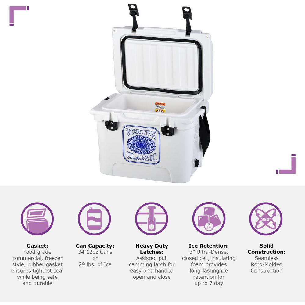 Classic 20 Qt. Rotational-Molded Cooler in White