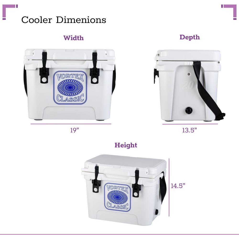 Classic 20 Qt. Rotational-Molded Cooler in White