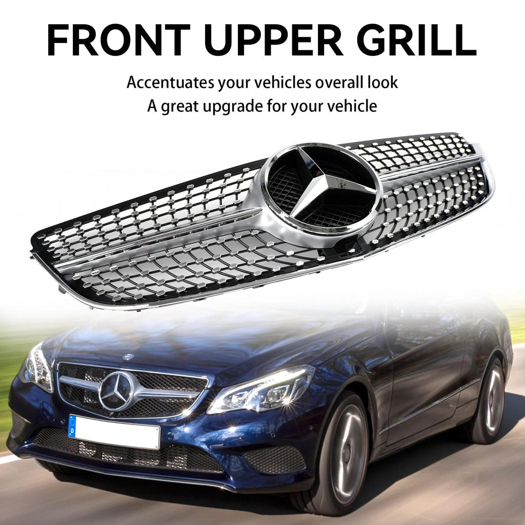 2014-2023 Benz E-Class W207/C207 2 Door Coupe E200 E300 E400 E43 AMG Front Bumper Grille Diamond Grill Generic