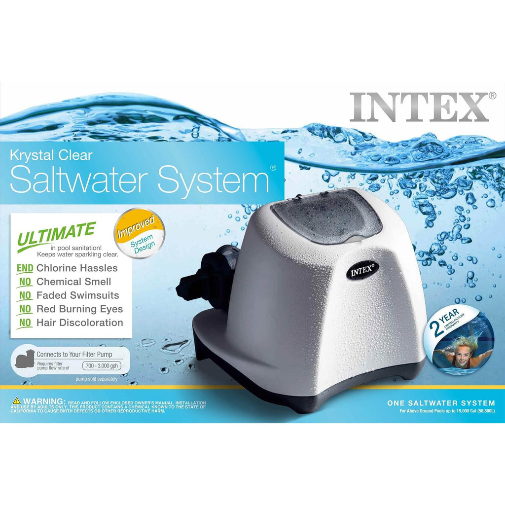 intex krystal clear saltwater pool chlorinator and intex automatic pool vacuum
