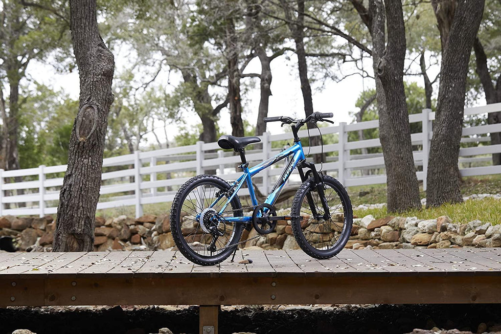 Huffy Kids Hardtail Mountain Bike for Boys, Stone Mountain 20 In. 6-Speed, Metallic Cyan (73808)