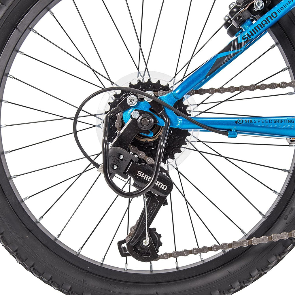 Huffy Kids Hardtail Mountain Bike for Boys, Stone Mountain 20 In. 6-Speed, Metallic Cyan (73808)