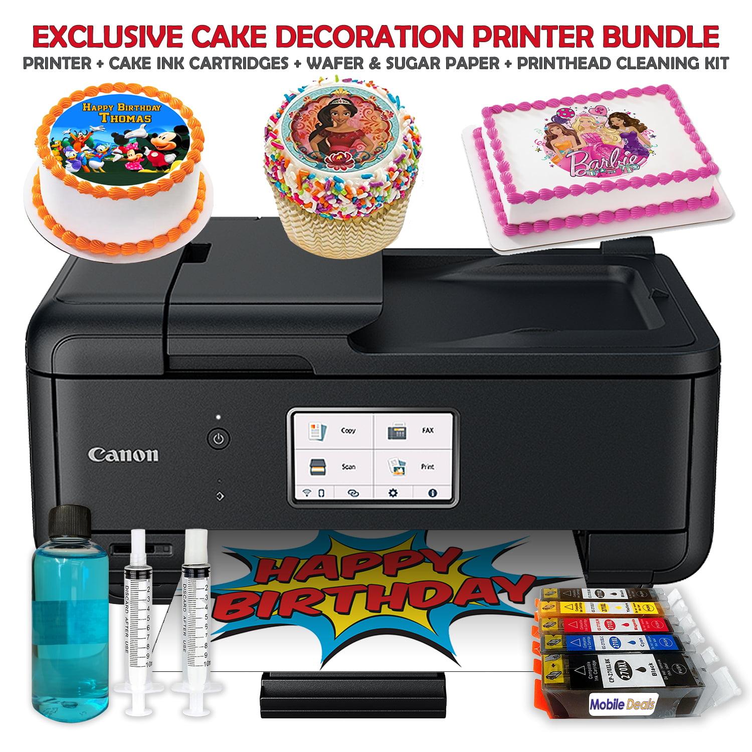 Canon PIXMA Cake Image Printer, Edible Ink Cartridges, Wafer &amp; Sugar Sheets Bundle