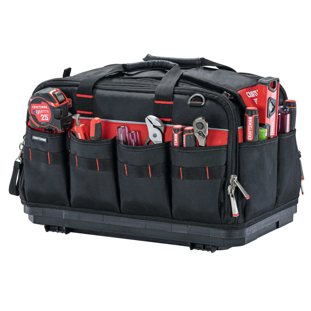 VERSASTACK XL Tool Bag, 22.5”, Durable Polyester, Black and Red (CMST21450)