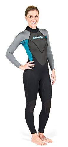 Hyperflex Access Men’s and Women’s Full Body 3mm Backzip Wetsuit - Warm 4-Way Stretch Neoprene - Adjustable Collar and Flat Lock