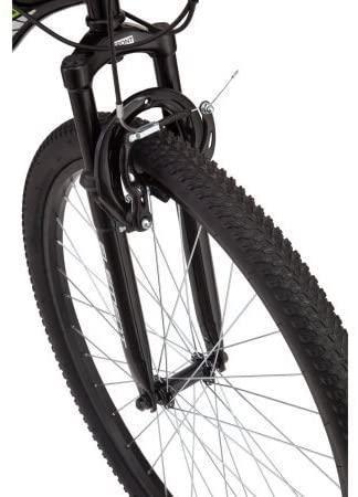 Mongoose 27.5" R4054WMC Led2.1 Men's Bike for a Path, Trail &amp; Mountains,Black, Aluminum Full Suspension Frame, Twist Shifters Through 21 Speeds