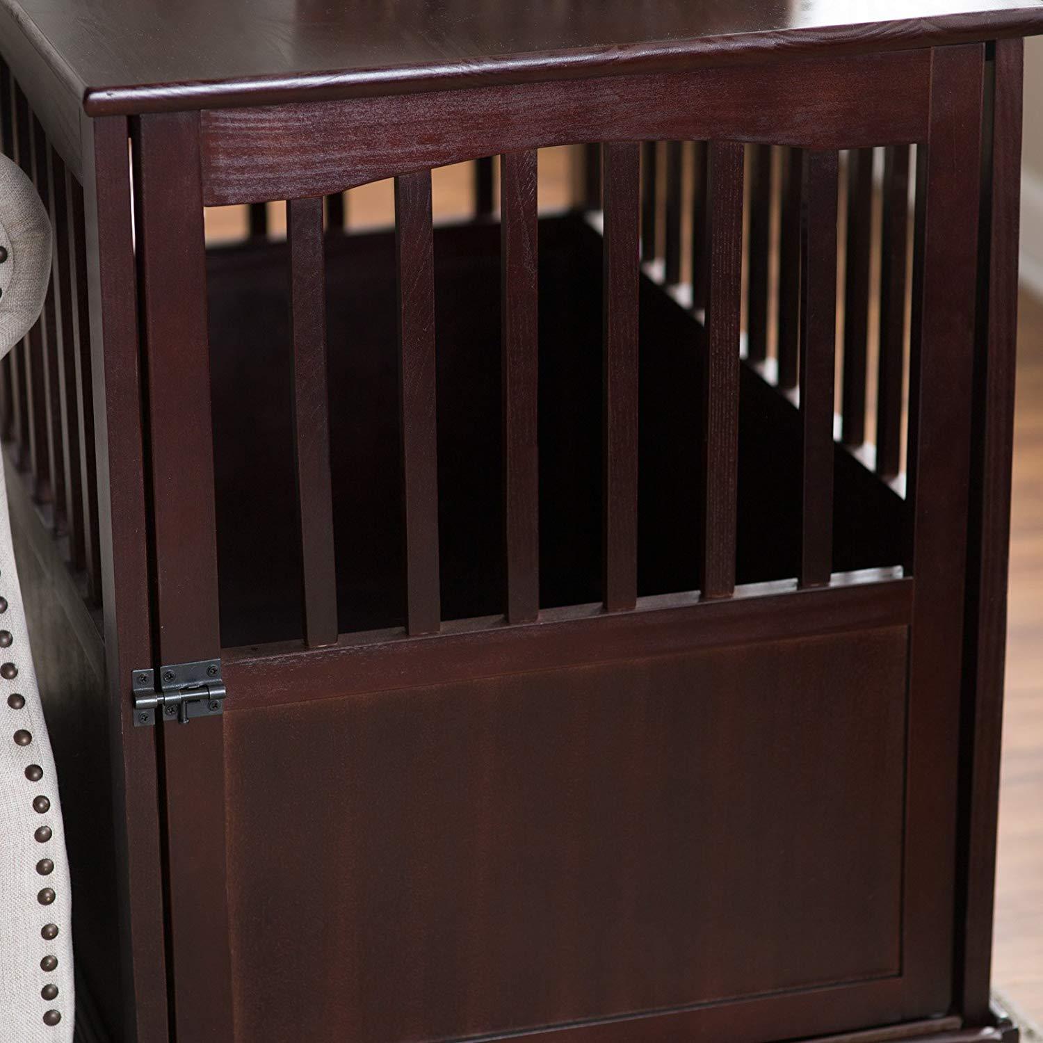 Newport Pet Crate End Table (24" H, Espresso)
