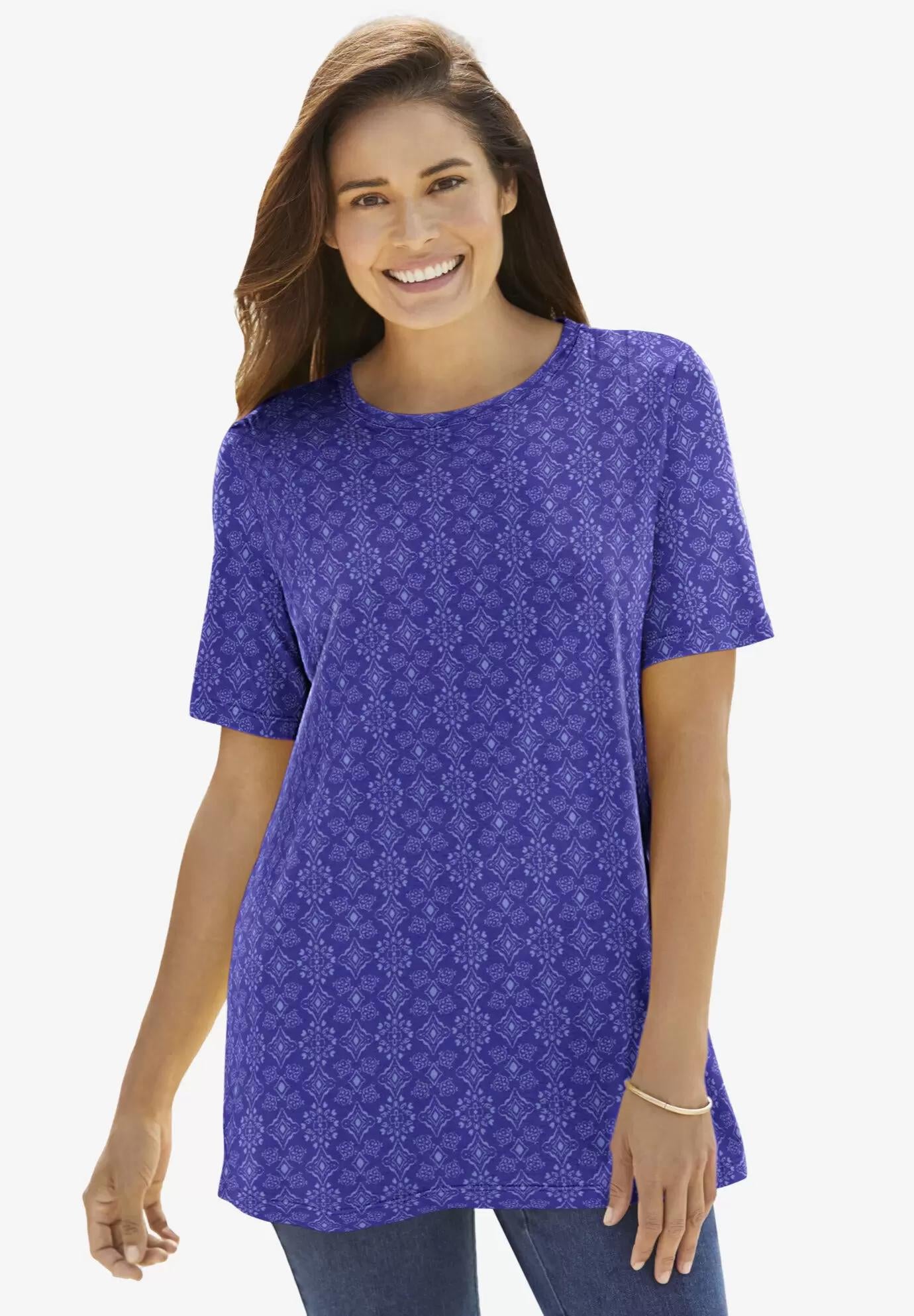 perfect printed short-sleeve crewneck tee