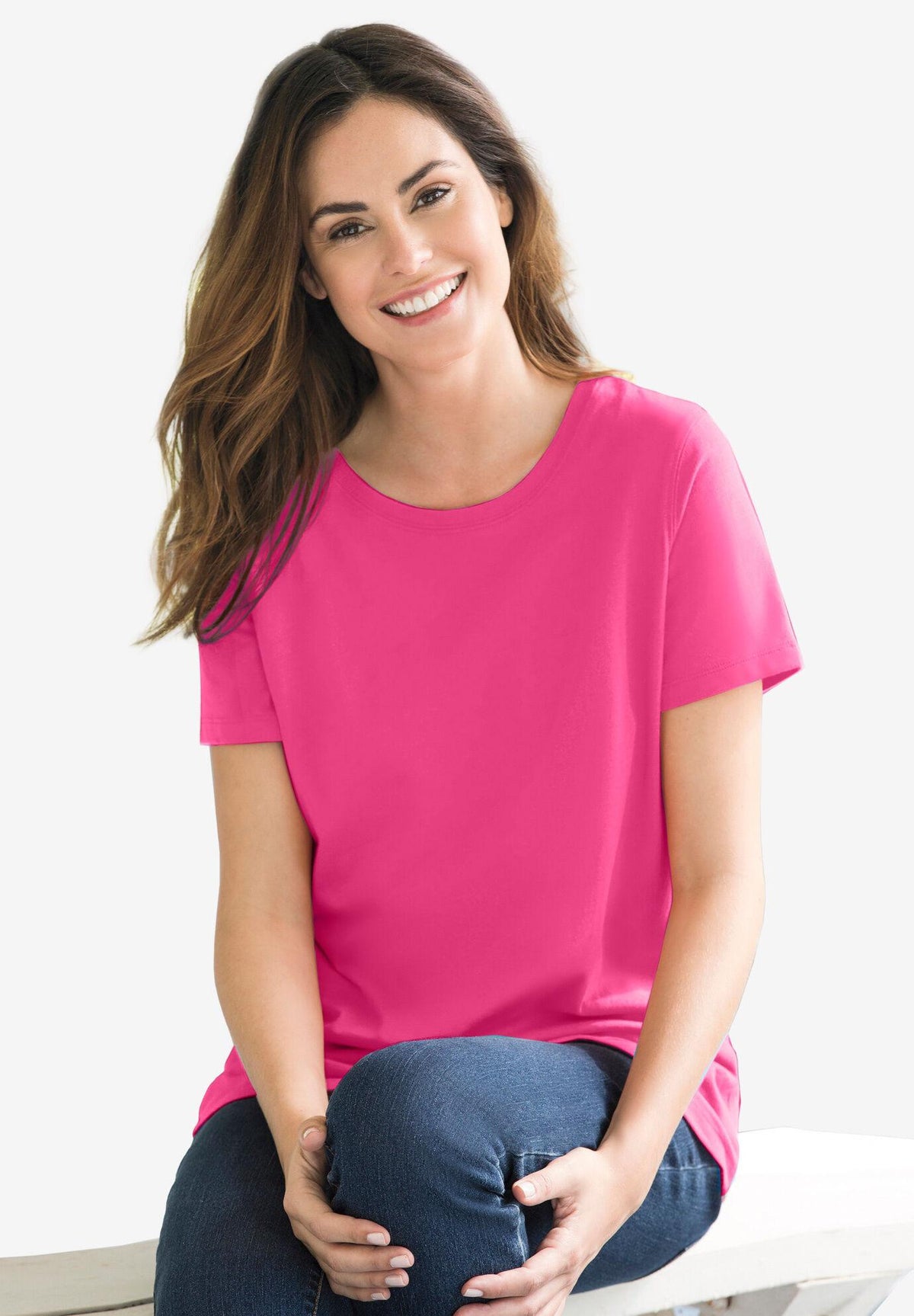 perfect printed short-sleeve crewneck tee